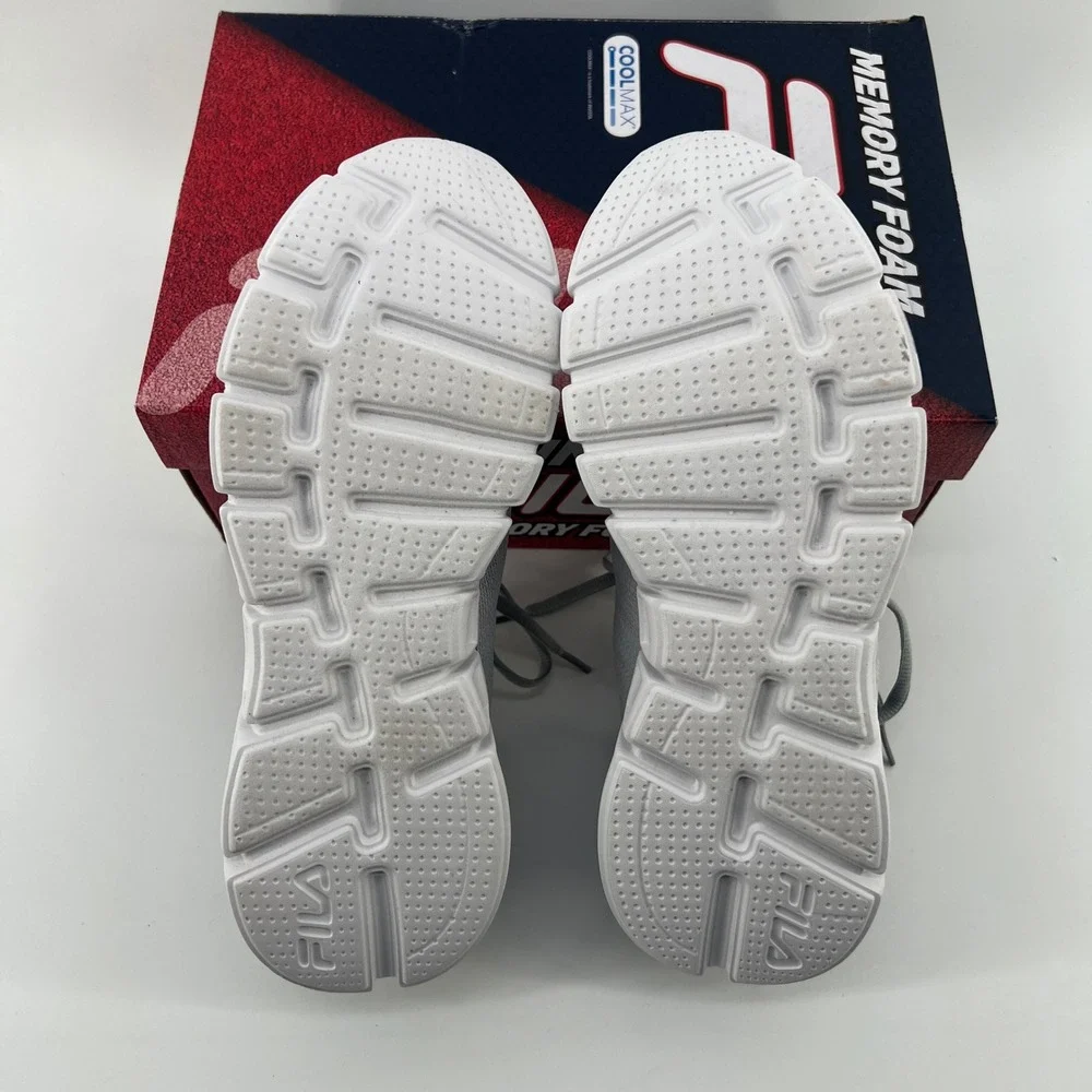 FILA Memory Upsurge Womens Running Shoes Grey White 5RM00351-063 Size 9